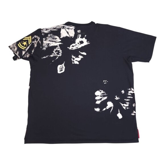 Makobi Mens Graphic Tee 4XB Black With Patches & Tie-Dye Accents Big & Tall - Picture 2 of 9